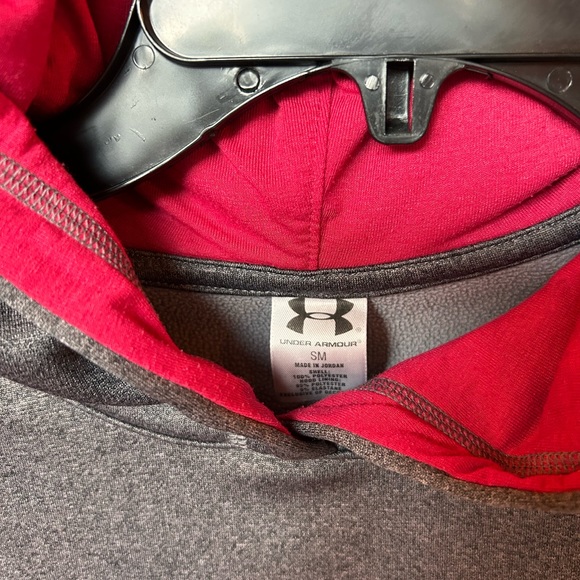 Women’s Small Pink and Grey Under Armour Hoodie - Picture 3 of 4